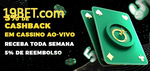 Promoções do cassino ao Vivo 19BET.com